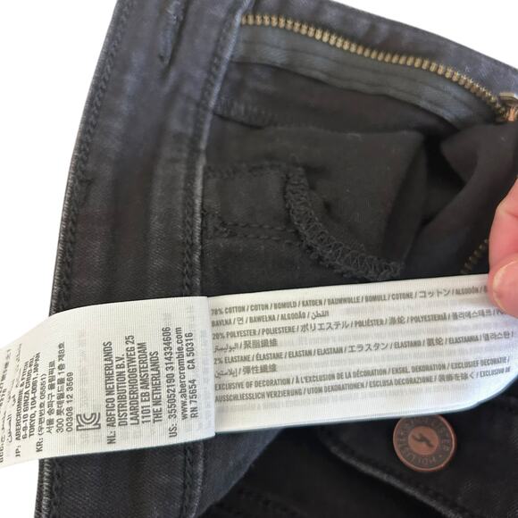 Hollister Black Mid Rise Jean Legging Jeans Sz 26 - Picture 3 of 5